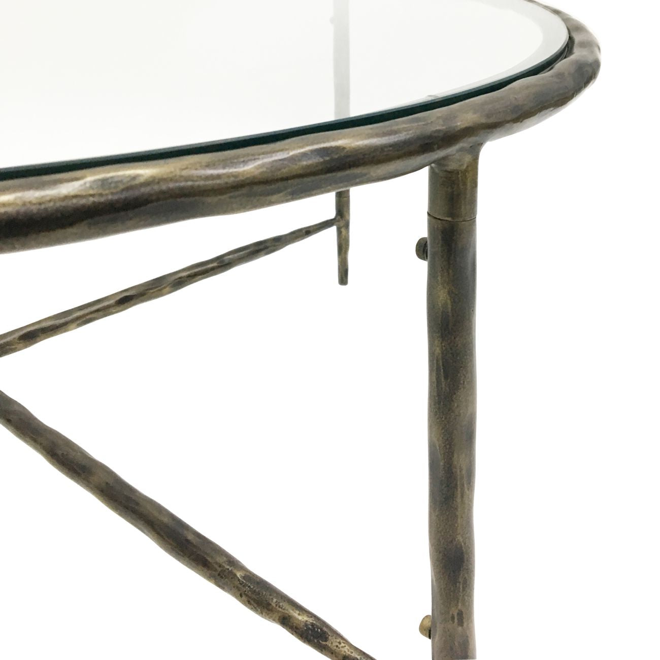 Patterdale Dark Bronze & Glass Round Coffee Table